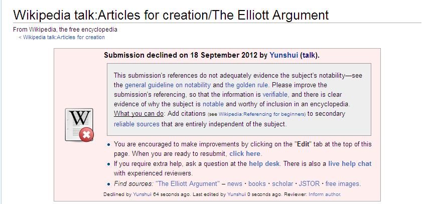 The Elliott Argument